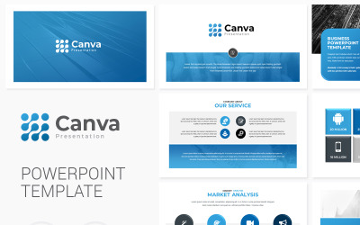Canva Multipurpose Presentation PowerPoint Template PowerPoint sablon 74412