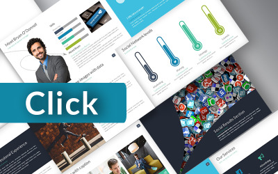 "Click PowerPoint Template" - PowerPoint шаблон №74407