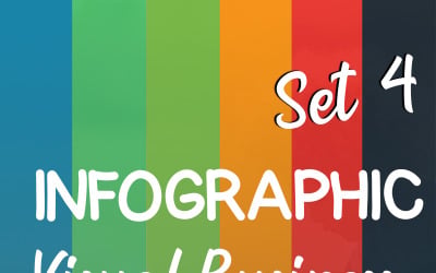 Conjunto de negocios visuales 4 plantilla de PowerPoint