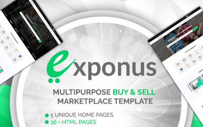 Exponus - Multipurpose Online Digital Marketplace Template Website Template