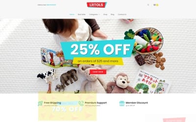 LitTOLS - Toys &amp; Games Store Elementor WooCommerce Theme