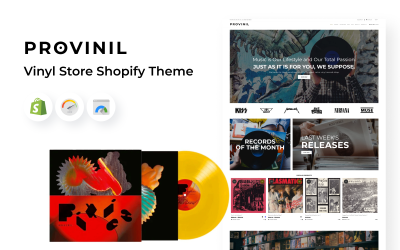 Provinil - Shopify-Design für den Vinyl-Shop