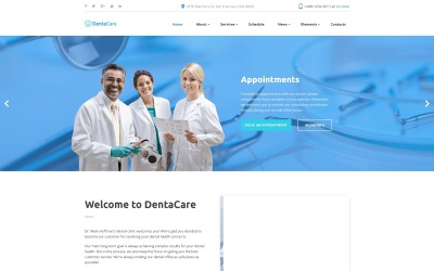 Responsive DentaCare - Dental Clinic Ready-To-Use Web Sitesi #74487
