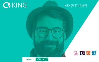 Reszponzív King - vCard / CV / Resume / Portfolio Nyítóoldal sablon 74403