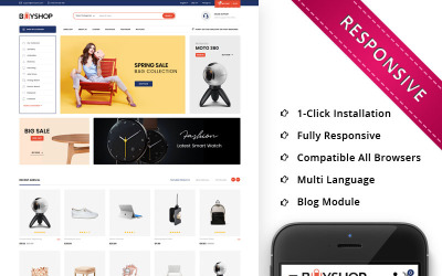 BuyShop - Tema PrestaShop reattivo per Mega Store