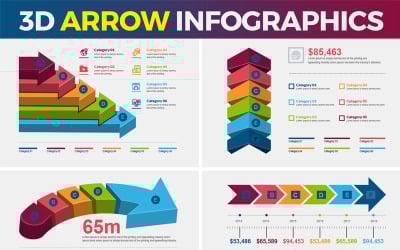 3D стрелка - элементы инфографики