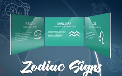 Estilo del zodiaco 3ra plantilla de PowerPoint