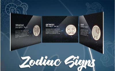 Estilo del zodiaco segunda plantilla de PowerPoint