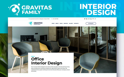 Gravitas - Inredning och design Moto CMS 3-mall