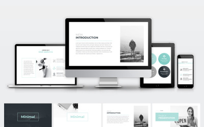 Минимальная презентация Креативный шаблон PowerPoint