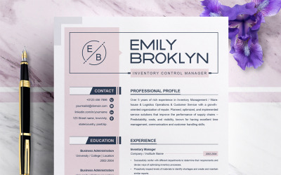 Plantilla de curriculum vitae creativo