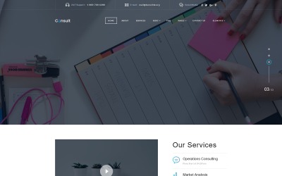 Tema Siti Web Responsive #74541 "Consult - Corporate Ready-to-Use"