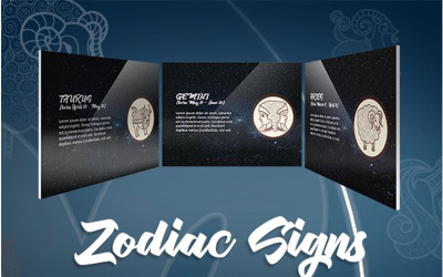 Zodiákus stílusú 2. PowerPoint sablon