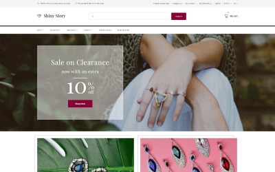 Блискуча історія - Шаблон OpenCart для ювелірних виробів