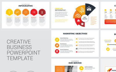 Creative Business PowerPoint Template PowerPoint sablon 74687