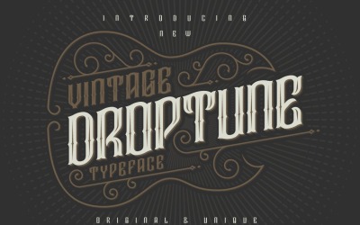 Droptune typeface Font