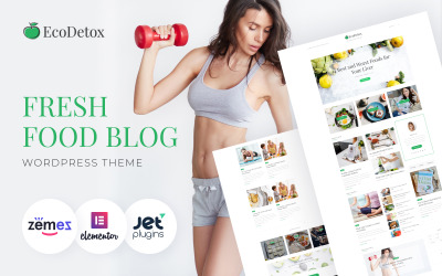 EcoDex - Fresh Food Blog Website For Healthy Lifestyle WordPress Theme