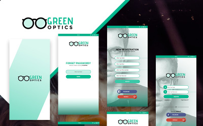 GreenOptics - Specs Store App PSD UI Elements #74694