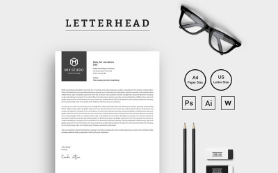 Mix Studio Creative Letterhead - Corporate Identity Template