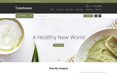 Responsive Teahouse - Multipurpose Store Prestashop #74691