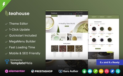 Teahouse - 食品和饮料商店 PrestaShop 主题