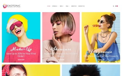 Exotonic - Тема косметики Elementor WooCommerce