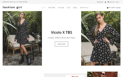 Fashion Girl - Tema Shopify pronto per l&amp;#39;uso del negozio di abbigliamento femminile