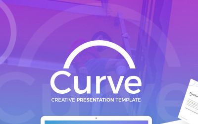 Kurva - Kreativ presentation PowerPoint-mall