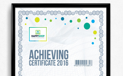 Modello di certificato aziendale e moderno multiuso