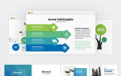 Modello di presentazione di affari Infografica PowerPoint