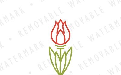 Tulip Flower Logo Template