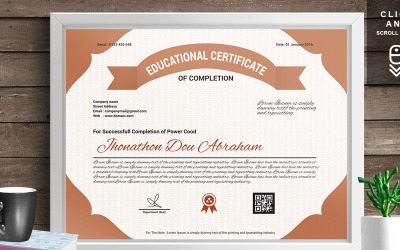 Aziendale e moderno | Vol. 08 Modello di certificato