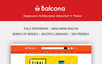 Balcona - The Multipurpose Store with Advanced Admin OpenCart Template
