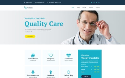 "Careex - Family Doctor Elementor" Responsive WordPress thema №74850