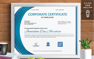 Corporate &amp; Modern | Vol. 06 Certificate Template