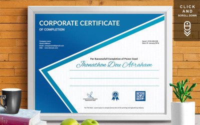 Corporate &amp; Modern | Vol. 07 Certificate Template