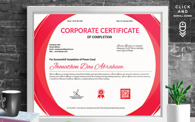 Corporate &amp;amp; Modern | Vol. 03 Zertifikatvorlage