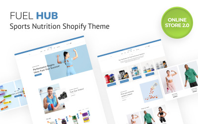 Hub paliwowy — motyw żywieniowy dla sportowców Shopify Online Store 2.0