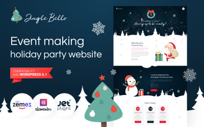Jingle Bells - Event Making Holiday Party Web Sitesi WordPress Teması
