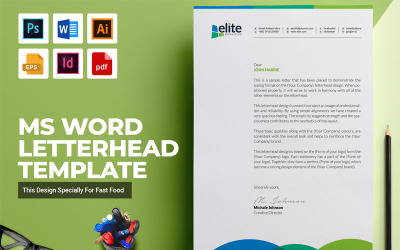 MS Word brevpapper - mall för företagsidentitet