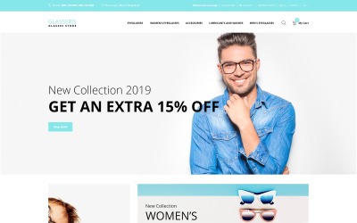 Plantilla OpenCart "Glasseris - Glasses Store" #74829