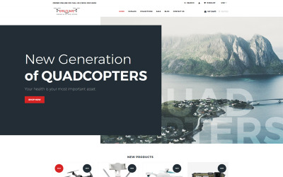 Responsywny szablon Shopify Drone & Go-pro Store #74855