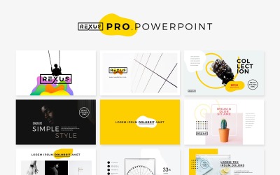Rexus Pro Minimal ve Yaratıcı PowerPoint şablonu