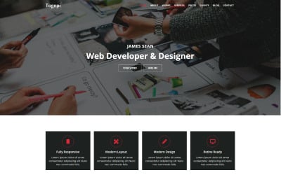 Togepi - Plantilla de página de destino HTML5 Bootstrap para portafolio creativo