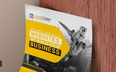 Szablon tożsamości korporacyjnej Flyer for Web Development #74903