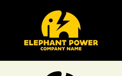 Elephant Power Logo Template