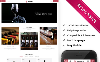 Wined - Die OpenCart-Vorlage für den Weinladen
