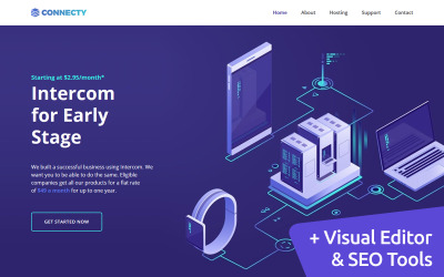 Connecty - Hosting Moto CMS 3 Template