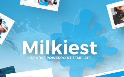 Plantilla de PowerPoint creativa más láctea