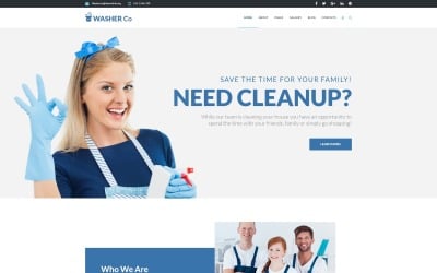 Washer Co - Plantilla Joomla de servicios de limpieza